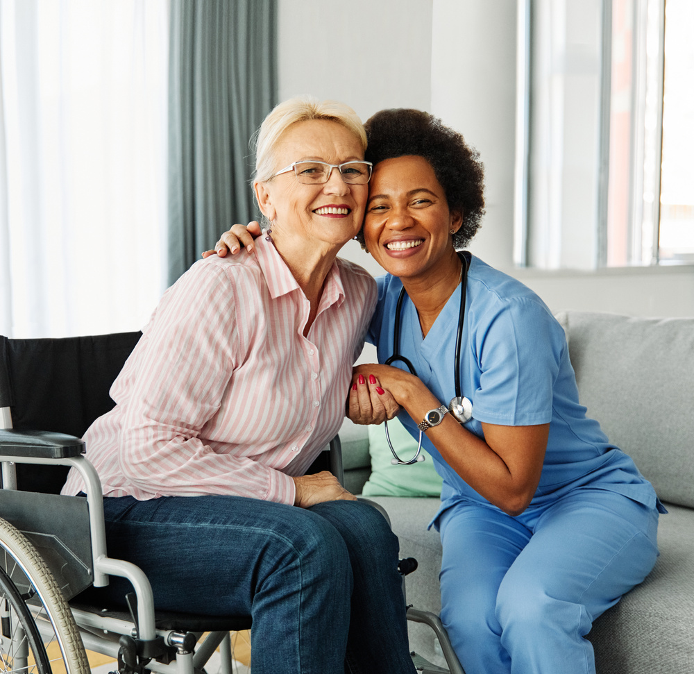 Nurse Doctor Senior Care Caregiver Help Assistence Wheelchair Retirement Home Nursing Elderly Woman Disabled Disability